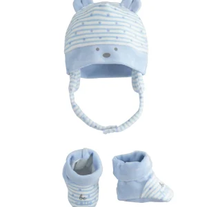 iDO - Appena Nato - Set Cappellino e Scarpine 'Be Cutie, Be Happy'