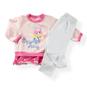 Pigiama neonata/bimba manica lunga in cotone con stampa