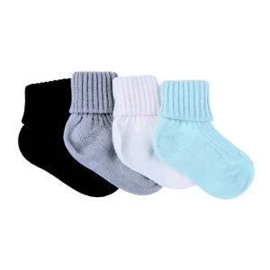 Calzino con risvolto in cotone mercerizzato